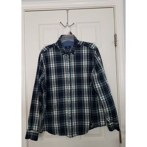 George Mens Plaid Long Sleeve Shirt Size XL (46/48)